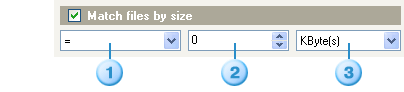 Match files by size